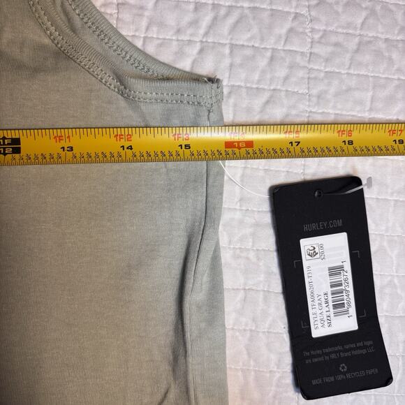 NWT Hurley The Hurley Surf Co. Light Mint Graphic Tank Top Women's Size Large - Picture 3 of 4